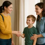 Babysitter rencontre une maman