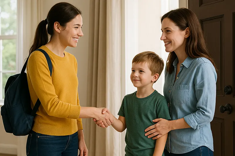 Babysitter rencontre une maman
