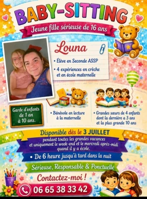 Louna, babysitter à Argelès-Gazost